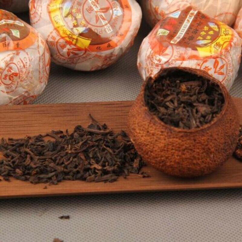 PEI YU Xinhui Aged Chenpi Ripe Puer Tea Orange Skin Puerh Pu'er Loose Tea 312 Secondary image