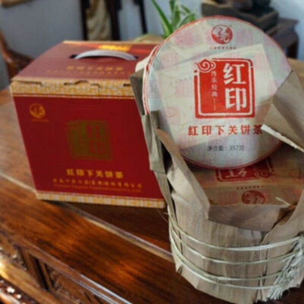 Yunnan Ancient Tree Pu Erh Cha Puer Tea Classic Red Seal Xiaguan Pu'er 357g