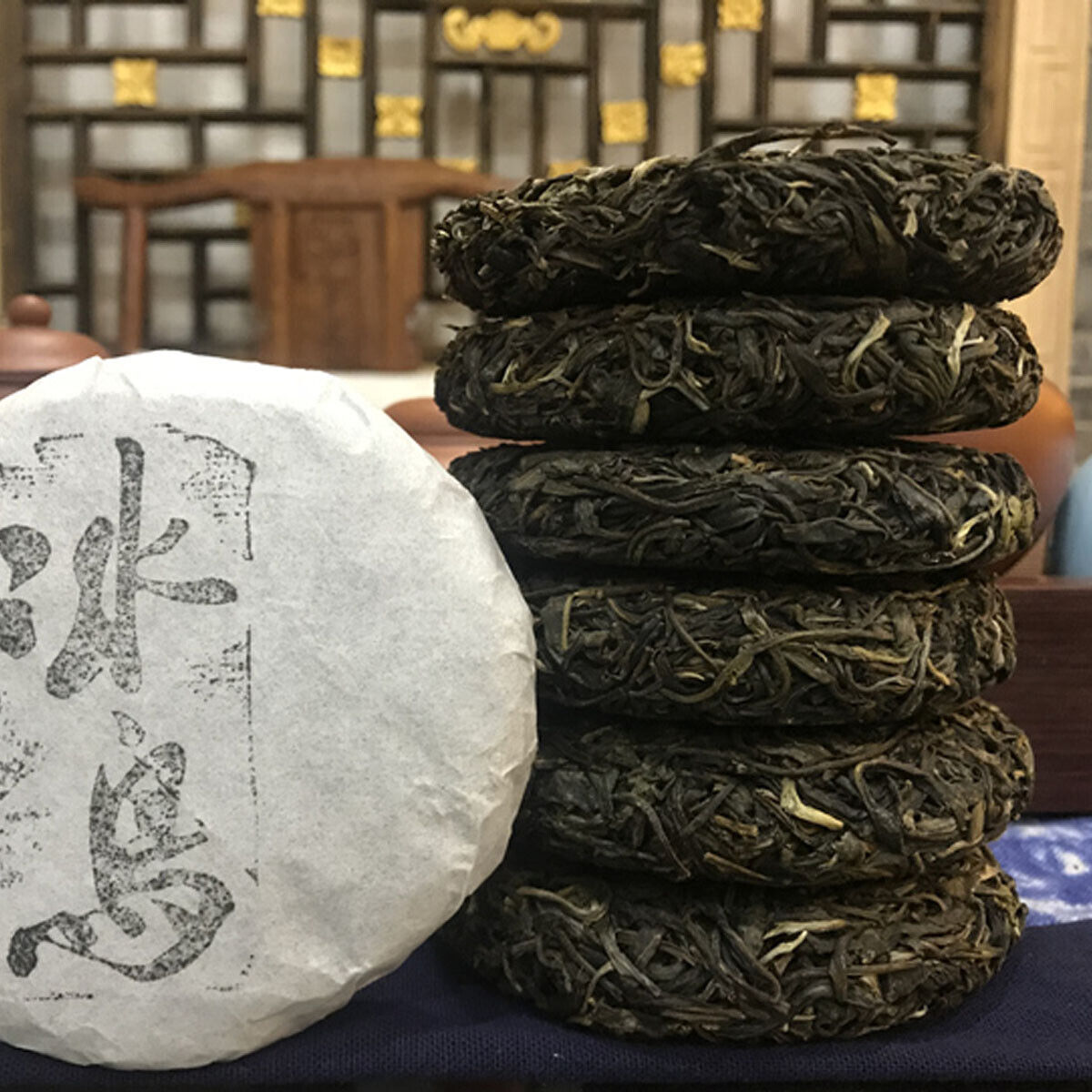 Bing Dao Sheng Pu-erh Healthy Care Chinese Yunnan Premium Cha Puer Tea Cake 100g Main image