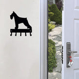 Miniature Schnauzer Dog-Key Hooks & Keychain Holder-6 inch/9 inch Metal Wall Art