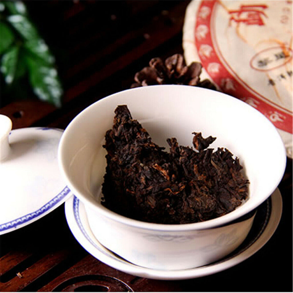 Famous Puer Tea Yunnan Specialty Ripe Pu-erh Top Pu'er Tea Cake Black Tea 357g