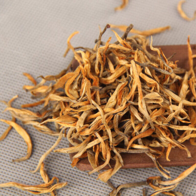 Top Gold Wire Black Tea Red Single Bud Organic Dian Hong Tea Yunnan Spring Tea