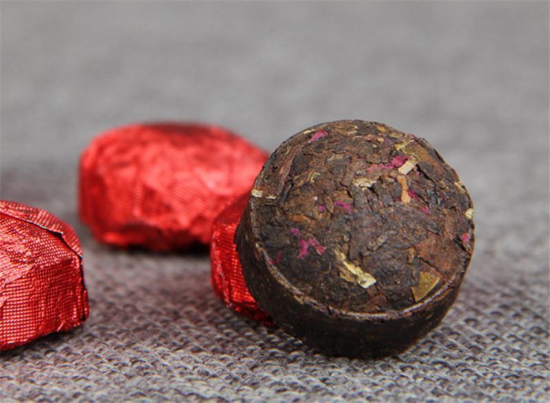 100g Yunnan Rose Puerh Tea Canned Rose Puer Small Tuocha Organic Pu Er Ripe Tea