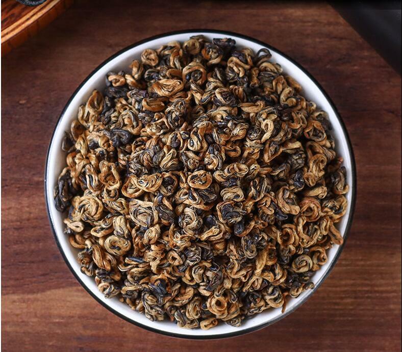 Loose Leaf Dian Hong Black Tea Yunnan Golden Snail Bud "JingLuoYa" Chinese Tea