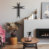 Metal Wall Cross Modern Décor Design (8.5 x 6.75 inches) Metal Wall Art