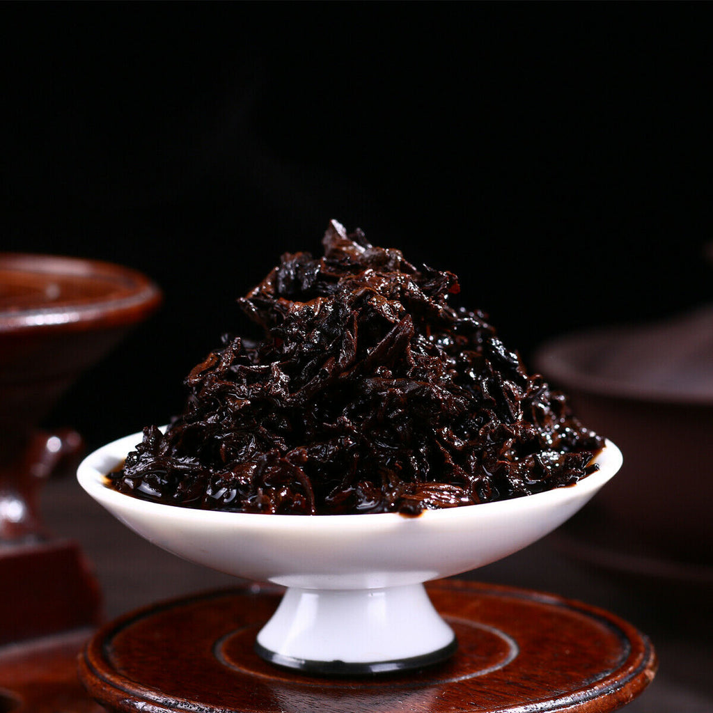 Ripe Puer Tea Cake Yunnan Brown High Mountain Ecological Pu erh Cooked Tea 200g