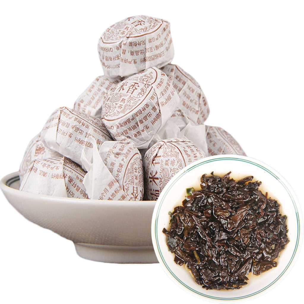 TemuTea 100g Yunnan Puerh Tea Glutinous Rice Flavor Puer Tuocha Black Tea Ripe Pu Er Tea