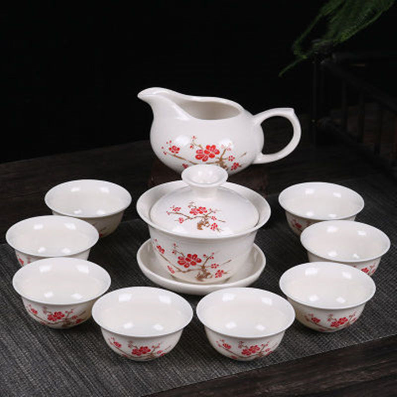 CJ189 Chinese Kung Fu Tea Set Drinkware Purple Clay ceramic Binglie include Tea pot Cup, Tureen Infuser Tea Tray Chahai Main image