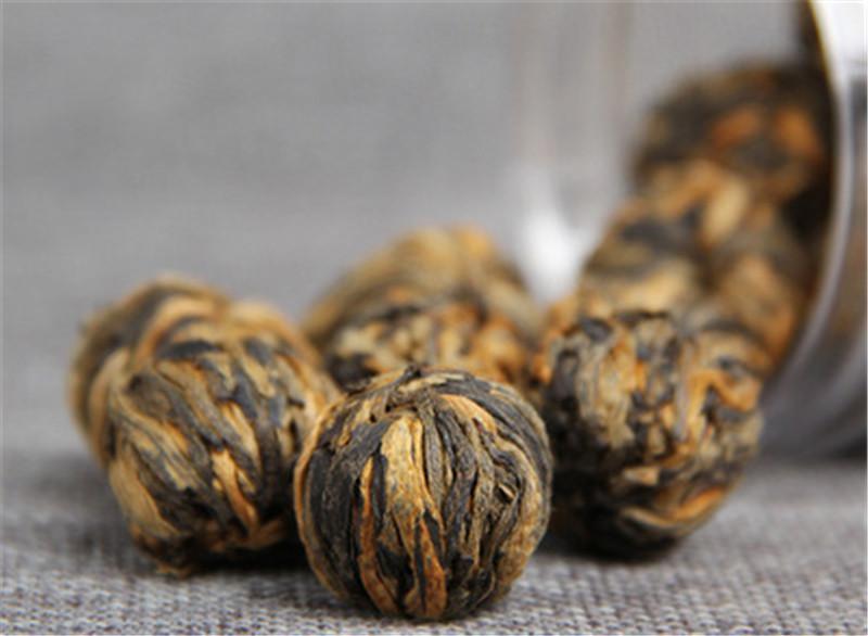TemuTea 60g China Yunnan Dianhong Black Tea Handmade Small Golden Ball Canned Black Tea