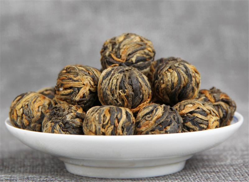 TemuTea 60g China Yunnan Dianhong Black Tea Handmade Small Golden Ball Canned Black Tea