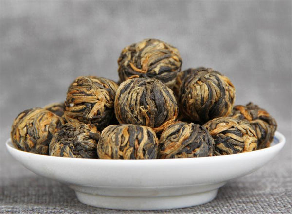 TemuTea 60g China Yunnan Dianhong Black Tea Handmade Small Golden Ball Canned Black Tea