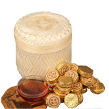 Small Golden Cake Premium Bamboo Basket Ripe Puer High Quality Puerh Tea 500g