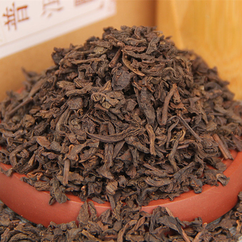 TemuTea China Puer tea boxed 120g ripe pu-erh loose Black tea old tree organic health