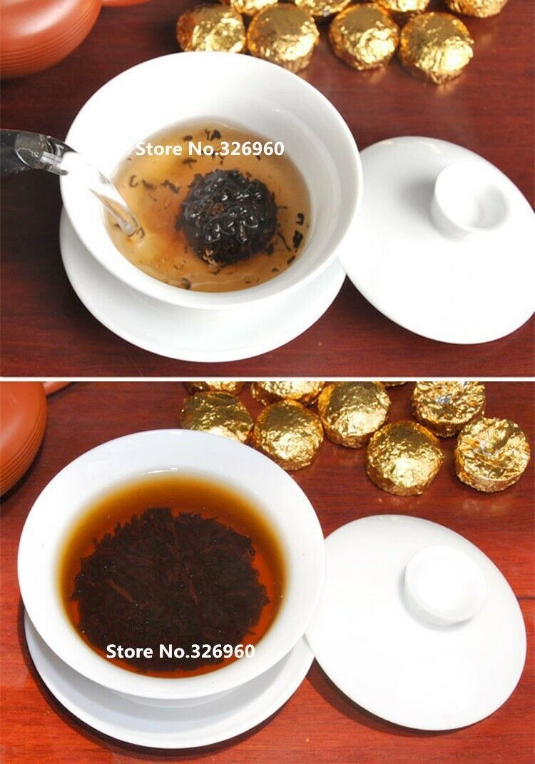 Cooked Pu Er Tea Puerh Tea Tin Box Tea Hot Sale Black Tea Gift Packing 15 Pcs
