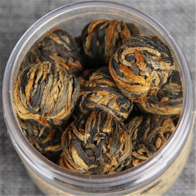 TemuTea 60g China Yunnan Dianhong Black Tea Handmade Small Golden Ball Canned Black Tea