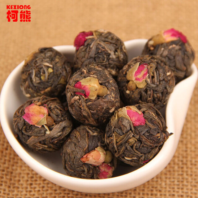 Cha Pu Er Old Trees Pu'er Cha Min Rose Herbal Tea Chinese Handmade Puer Tea 500g Secondary image