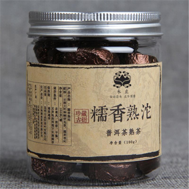 100g Yunnan Small Canned Glutinous Rice Pu-erh Tea Puer Tuo Cha Pu Er Cooked Tea Main image