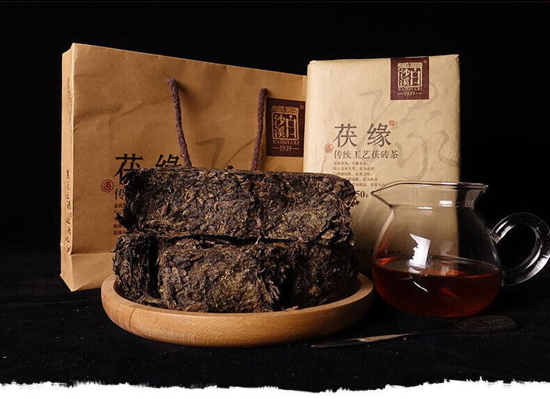 Hunan Anhua Bai Sha Xi Black Tea Dark Tea Golden Flower Fu Zhuan Black Tea 750g