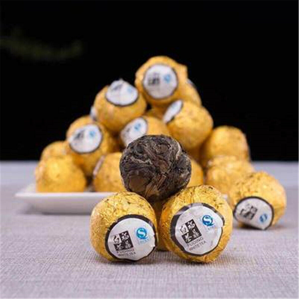 Organic HandmadeBall-shaped Black Tea Aged Shou Mei Longevity Eyebrow White Tea Secondary image