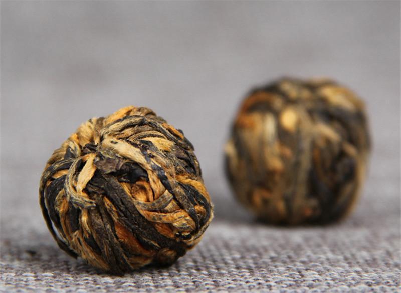 TemuTea 60g China Yunnan Dianhong Black Tea Handmade Small Golden Ball Canned Black Tea