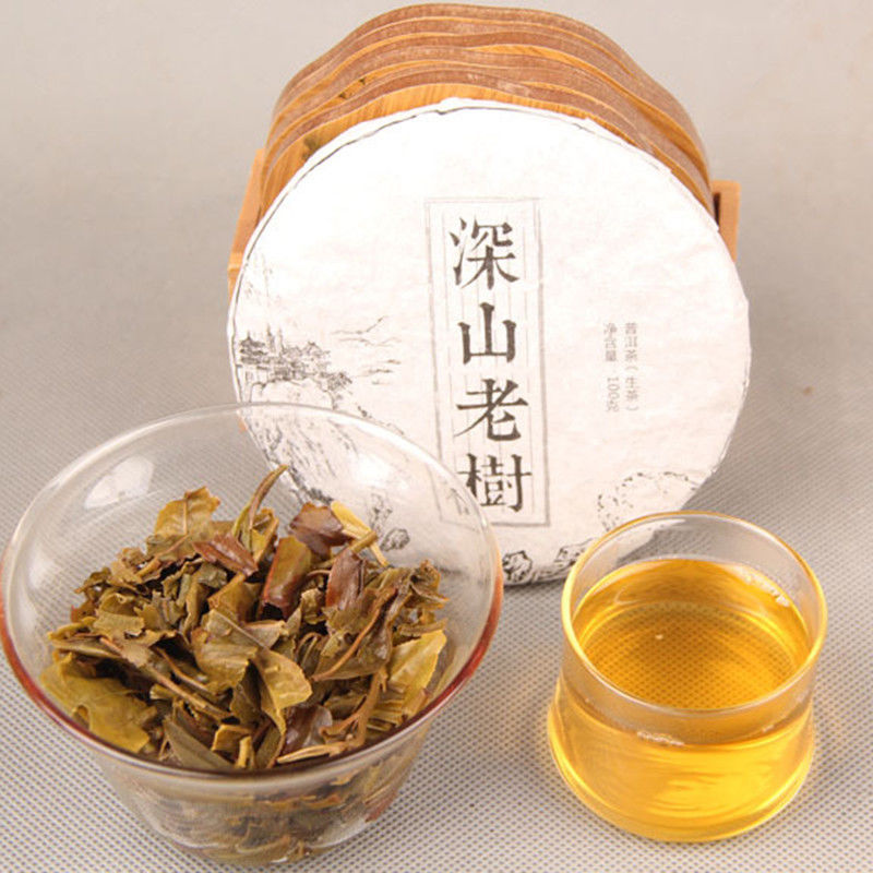 TemuTea Handmade pu-erh tea 100g raw Pu'er tea ecology old tree organic green sheng puer Main image