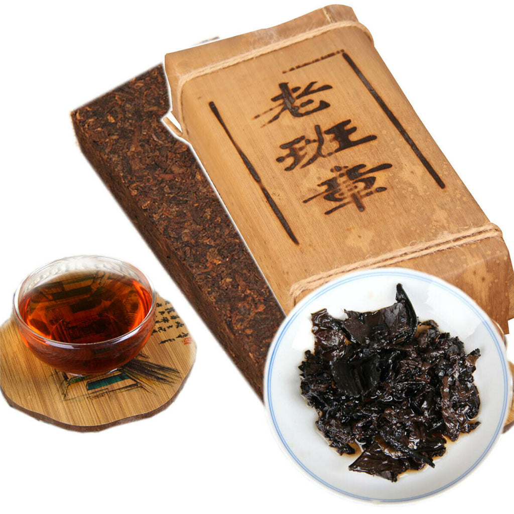 Premium Puer Cooked Tea Brick Old Banzhang Ancient Tree Bamboo Tube Tea  500g
