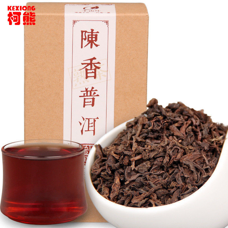 TemuTea China Puer tea boxed 120g ripe pu-erh loose Black tea old tree organic health Main image