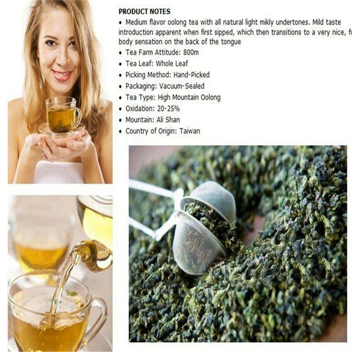 Taiwan Fresh Green Tea Organic High Quality Jinxuan Wulong Milk Oolong Tea 250g