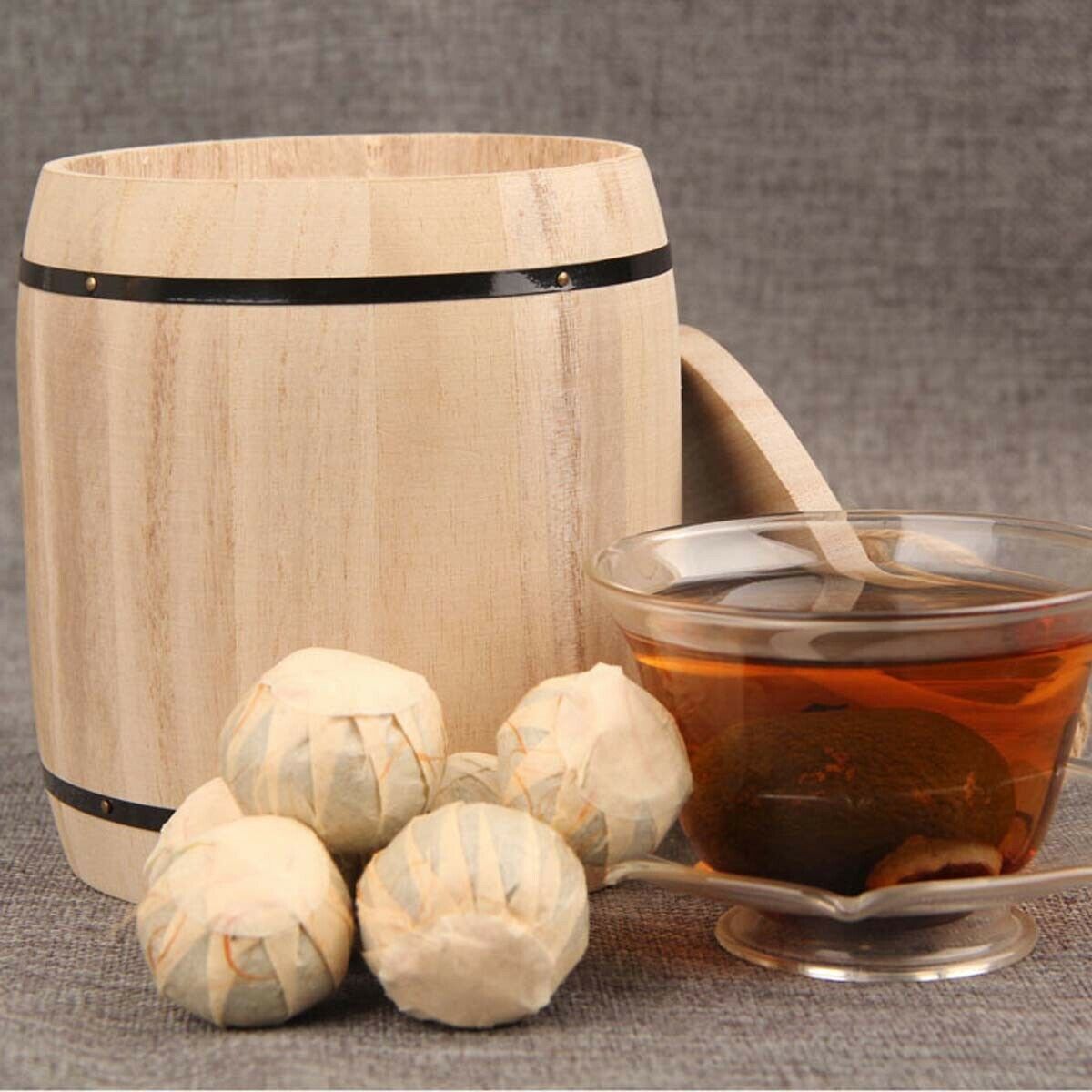 Puerh Tea Orange  Peel Ripe Puerh Tea Small Green Mandarin Shu Cha Barrel  250g Secondary image