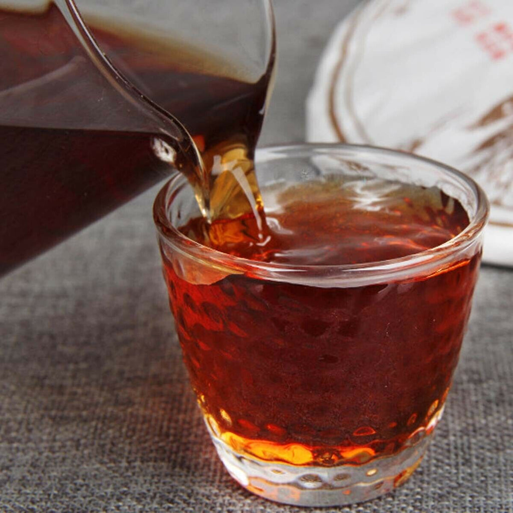 Premium Cooked Puerh Tea Jingmai Mountain Chen Xiang Old  Black Tea Organic 357g