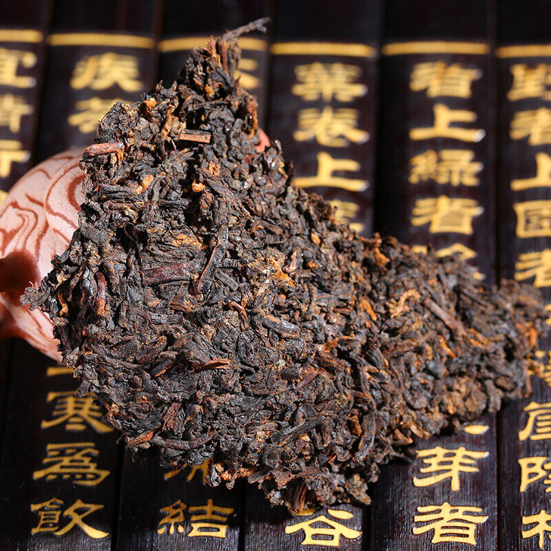 Shu Brown Mountain Pu-erh Tea Ripe Golden Tree Arbor Yunnan Cooked Puer Tea 357g Main image