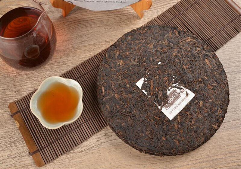 T8663 Xiaguan Jinbang Series Ripe Puer Cake Black Tea Pu erh Tea Cooked Tea 357g Secondary image