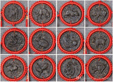 Zodiac Craft Pendant Decorative Gifts Organic China Yunnan Ripe Puerh Tea 12 Pcs
