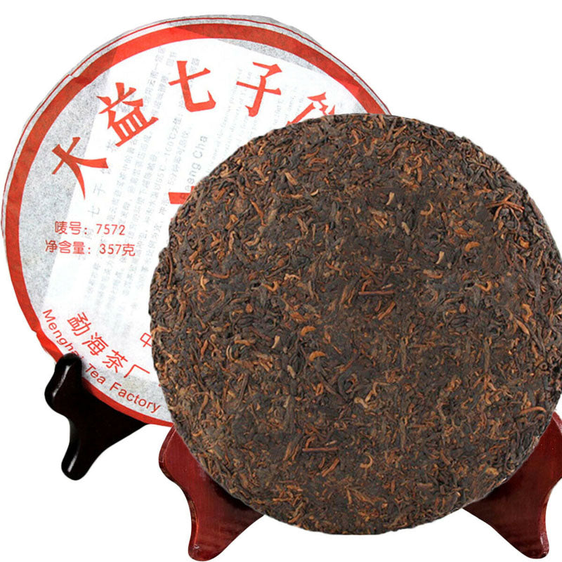 357g Ripe Pu-erh Tea Menghai Dayi Classic Tea Puer Chinese Cooked Puerh Tea Black Tea Secondary image