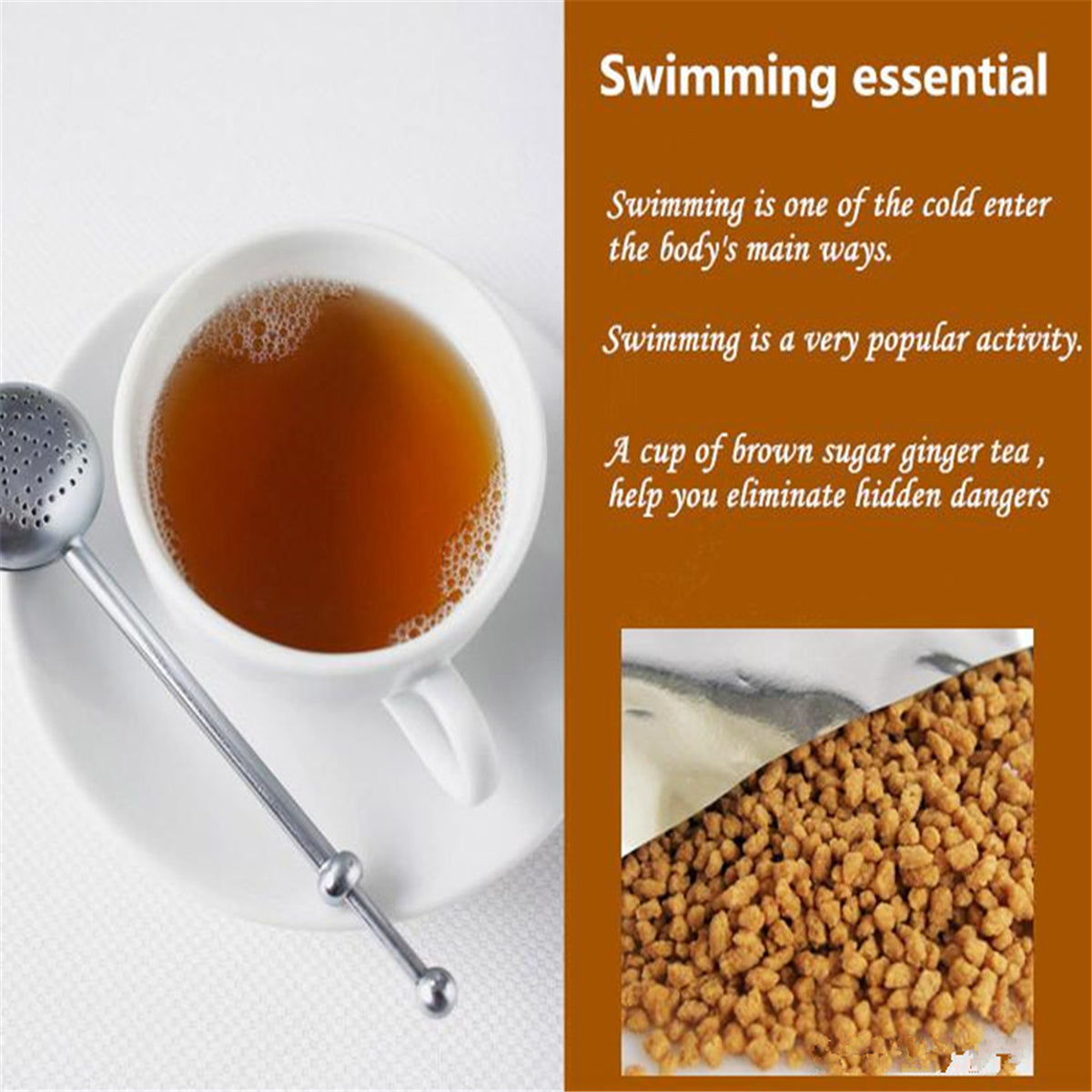 TemuTea 1-50 pcs Sweet Brown Sugar Ginger Tea Candy Instant Tea Women Health Care Nourishing Black Tea