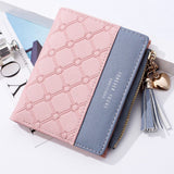 Tassels Zipper&Hasp Women Wallet For Coin Card Cash Invoice Fashion Lady Wallets Small Purse Short Solid Female Clutch Carteras