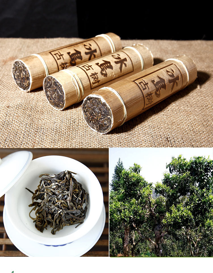 500g Yunnan Raw Puer Tea BingDao Ancient Pu'er Tree Old Puerh Tea Bamboo Package