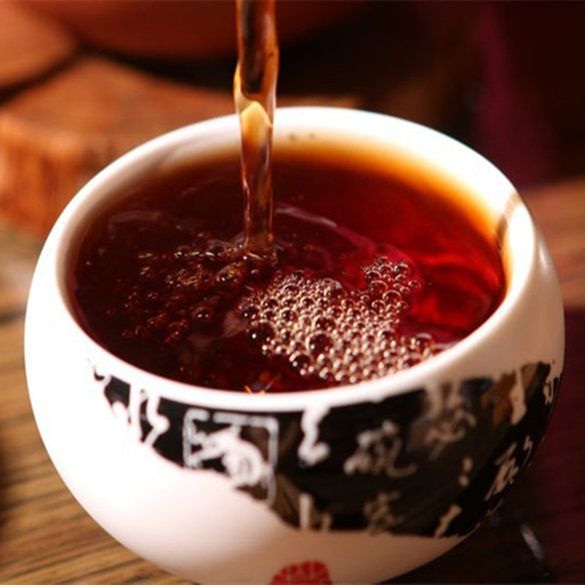 TemuTea 100g Yunnan Puerh Tea Moon Cake Flower Good Moon Round Pu Er Ripe Tea Green Food Secondary image
