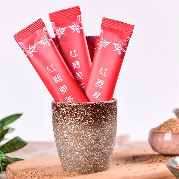 TemuTea 1-50 pcs Sweet Brown Sugar Ginger Tea Candy Instant Tea Women Health Care Nourishing Black Tea