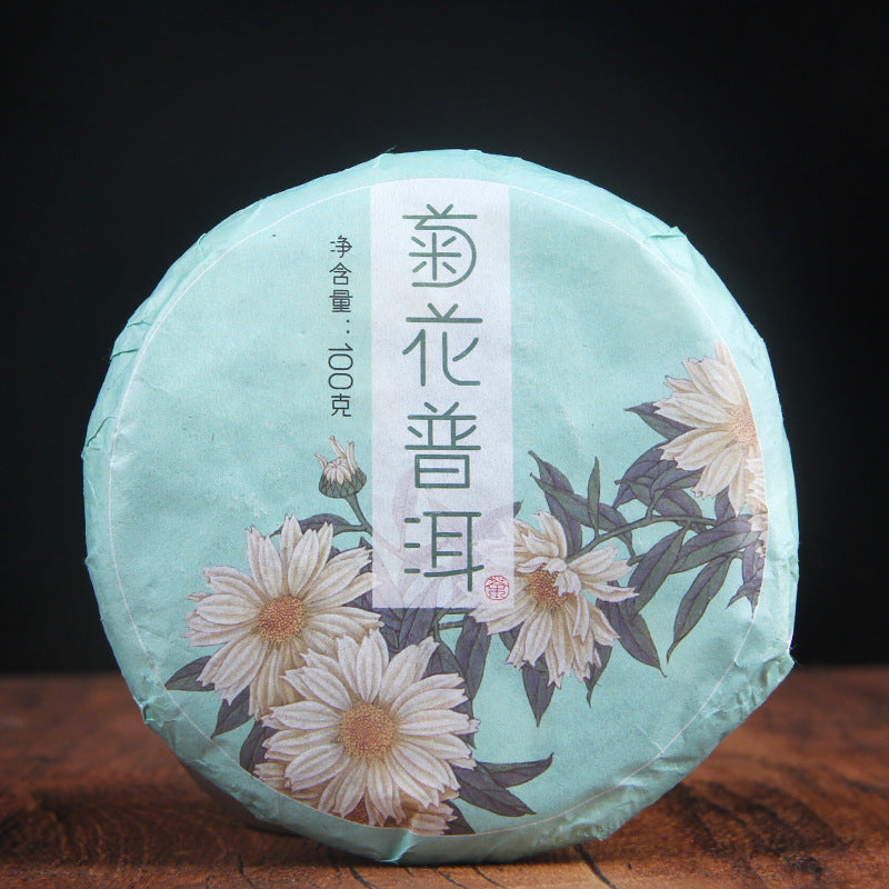 100g Puer Chrysanthemum Flavor Black Tea Yunnan Pu Erh Tea Herbal Slimming Tea