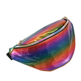 New Fanny Pack Multi-function Steam Punk Leg Fashion  Chest Bag Reflective Laser Shoulder Bag Women's Belt Waist Bag Pochete
