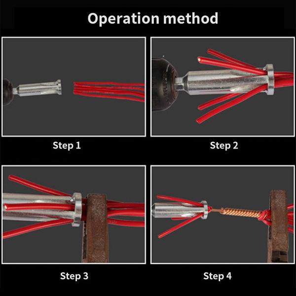 Cable Connector Terminal Wire Twisting Tool Twister Line for Power Drill Drivers Automatic Electrical Hand Twist Tools Peel-free