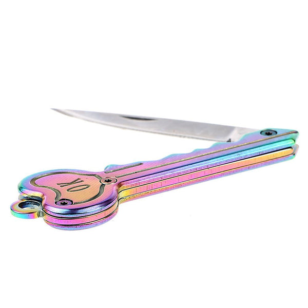 Mini Key Knife Letter Camp Outdoor Keyring Ring Keychain Fold Open Opener Pocket Package Survive gadget Multi Tool Blade Box kit