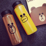 New Plastic Bottle For Water Sport 500ml Portable Kids Juice  Drinkware Outdoor Leak Proof Seal Gourde Climbing Water Bottles