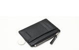 Men/Women Mini ID Card Holders Business Credit Card Holder PU Leather Slim Bank Card Case Organizer Wallet Zipper Unisex