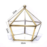 Nordic Geometric Transparent Glass Flower Room Glass Ring Box Wedding Ring Jewelry Box Glass Cover Innovative Home Decor
