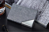 Business ID Credit Card Holder For Women Men Fashion Brand Metal Aluminum Card Wallet Case PU Leather Tarjetero Porte Carte