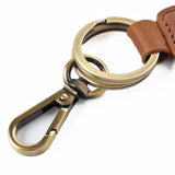 Mini Key Holder Real Cowhide Genuine Leather Keychain Pocket Housekeeper for Car Keys Organizer Clip Ring Handmade Accessories