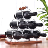 Wine Rack Wine Whiskey Display Shelf Metal 6 Bottle Mount Kitchen Wine Bottle Holder Stand Organizer For Wine Lovers
