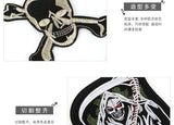 16 Pcs Mixed Iron On and Sew-On Patches For Clothing Embroidery Patch Skull Fabric Badge Stickers For Clothes Jeans Decoration